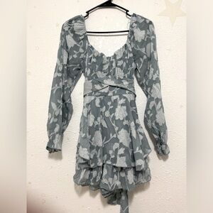 NWT Blue Floral Romper